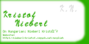 kristof nieberl business card